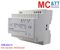 Bộ đổi nguồn Din-Rail 220VAC sang 24VDC 2.5A Leyu DR-60-24