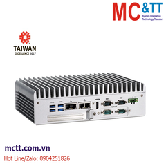 Máy tính công nghiệp không quạt Axiomtek eBOX700-891-FL-PCI-DC với LGA1151 socket 7th/6th gen Intel Core i7/i5/i3 & Celeron, H110, 2 HDMI, DisplayPort, 4 GbE LAN, 6 USB, PCI