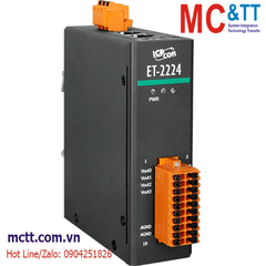Module 2 cổng Ethernet Modbus TCP & MQTT 4 kênh AO ICP DAS ET-2224 CR