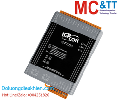 Module 2 cổng Ethernet Modbus TCP 6 kênh AI + 2 kênh AO + 2 kênh DI + 2 kênh DO ICP DAS ET-7226 CR