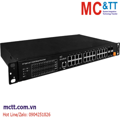 Switch công nghiệp quản lý 24 cổng Gigabit Ethernet + 4 cổng Gigabit SFP ICP DAS FSM-6228G-DC CR