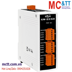 Bộ chuyển đổi Modbus Gateway 3 cổng RS-232 sang 2 cổng Ethernet ICP DAS GW-2232i CR