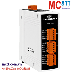 Bộ chuyển đổi Modbus Gateway 3 cổng RS-422/485 sang 2 cổng Ethernet ICP DAS GW-2235i CR