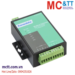 Bộ chuyển đổi Modbus Gateway 2 cổng RS-485/422 sang Ethernet 3onedata GW1102-2D(RS-485)-TB-P(12-48VDC)