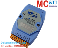 Module RS-485 DCON 1 kênh đầu vào tương tự cặp nhiệt Thermocouple + 2 kênh DO+1 kênh DI ICP DAS I-7011D CR