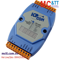 Module RS-485 DCON 1 kênh đầu vào tương tự AI + 2 kênh DO + 1 kênh DI ICP DAS I-7014D CR