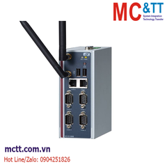 Máy tính nhúng công nghiệp (IoT Gateway) Axiomtek ICO300-E3815-DIO-PB-DC với Atom E3815, 4 COM, 2 LAN, DIO, RTC