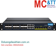 Switch công nghiệp Layer 3 với 16 cổng Gigabit SFP + 6 cổng quang 10Gigabit SFP + 8 cổng Combo Gigabit SFP 3Onedata ICS5530-16GS8GC6XS-2P220