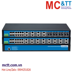 Switch công nghiệp 12 cổng Ethernet + 12 cổng quang + 4 cổng quang Gigabit SFP 3Onedata IES1028-4GS-12F
