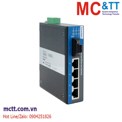 Switch công nghiệp 4 cổng Ethernet + 1 cổng quang (Dual fiber, Single-mode, SC, 20KM) 3Onedata IES215-1F-S-SC-20KM