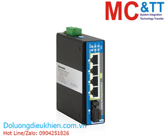 Switch công nghiệp 4 cổng PoE Ethernet + 1 cổng Quang (2 Sợi quang, Multi Mode, SC, 2KM) 3Onedata IPS215-1F-M-SC-2KM-4POE