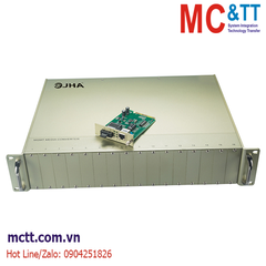 Khung giá 2U 16 khe cắm bộ chuyển đổi quang điện JHA TECH JHA-E16-2D