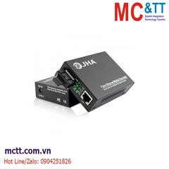 Bộ chuyển đổi quang điện 1 cổng Ethernet + 1 Quang (Dual fiber, Single Mode, 80KM,  SC/ST/FC/LC) JHA TECH JHA-F11-80