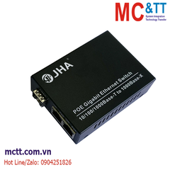 Bộ chuyển đổi quang điện 1 cổng Gigabit PoE Ethernet + 1 Gigabit Quang (Dual fiber, Single Mode, SC, 20KM) JHA TECH JHA-G12P-20