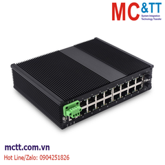Switch công nghiệp 16 cổng Gigabit PoE Ethernet +  2 cổng quang 1G SFP JHA TECH JHA-MIGS216HP