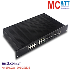 Switch công nghiệp quản lý Layer 3 8 cổng Gigabit Ethernet + 4 cổng 1G/10G SFP+ + 16 1G SFP JHA TECH JHA-MIWS4GS1608H