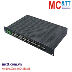 Switch công nghiệp quản lý Layer 3 24 cổng Gigabit Ethernet + 6 cổng 1G/10G SFP+8 1G SFP JHA TECH JHA-MIWS6GS8024H