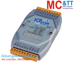 Module RS-485 Modbus RTU 2 kênh đầu vào biến dạng (Load Cell, Strain Gauge) +4 DO+1 DI ICP DAS M-7016D-G CR