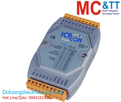 Module RS-485 Modbus RTU 8 kênh đầu vào tương tự (Dòng điện, điện áp, cặp nhiệt) ICP DAS M-7018-G CR