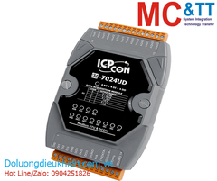 Module RS-485 Modbus RTU 4 kênh đầu ra tương tự AO +4 kênh DI+ 4 kênh DO ICP DAS M-7024UD-G CR