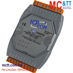 Module RS-485 Modbus RTU 4 kênh đầu vào số DI+4 kênh đầu ra Relay ICP DAS M-7060PD-G CR