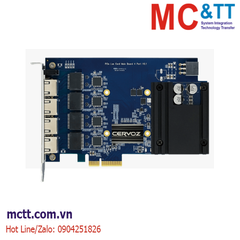 Card Pciex4 4 cổng Gigabit PoE Ethernet Cervoz MEC-LAN-P004P