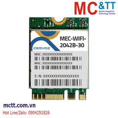 Card Wifi + Bluetooth 5.2 M.2 (A‐E Key) Pcie 802.11 a/b/g/n/ac/ax Cervoz MEC-WIFI-2042B-30