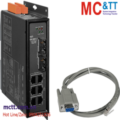 Switch công nghiệp quản lý 6 cổng Ethernet + 2 cổng Quang (Dual fiber, Single Mode, SC, 30KM) ICP DAS MSM-508FCS-T CR
