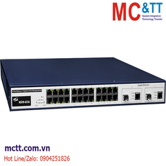 Switch công nghiệp quản lý 24 cổng Ethernet + 2 cổng Combo Gigabit SFP ICP DAS MSM-6226 CR