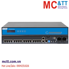 Bộ chuyển đổi 16 cổng RS-232/485/422 sang 2 cổng Ethernet tích hợp OLED 3Onedata NP6100-2T-16DI(3IN1)-RJ-2P(85-265VAC)