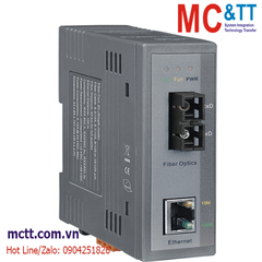 Bộ chuyển đổi quang điện công nghiệp 1 cổng Ethernet sang Quang (Dual Fiber, Single Mode, SC, 60KM) ICP DAS NS-200AFCS-60T CR
