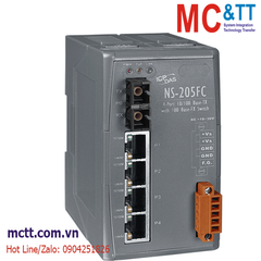 Switch công nghiệp 4 cổng Ethernet + 1 cổng Quang (Dual Fiber, Multi Mode, SC, 2KM) ICP DAS NS-205FC CR