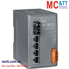 Switch công nghiệp 4 cổng Ethernet + 1 cổng Quang (Dual Fiber, Single Mode, SC, 15KM) ICP DAS NS-205FCS CR