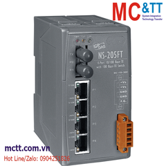 Switch công nghiệp 4 cổng Ethernet + 1 cổng Quang (Dual Fiber, Multi Mode, ST, 2KM) ICP DAS NS-205FT CR