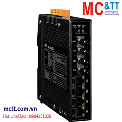 Switch công nghiệp 4 cổng Ethernet + 2 cổng Quang (Dual Fiber, Multi Mode, ST, 2KM) ICP DAS NS-206AFT-T CR