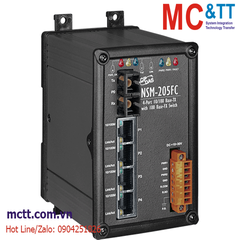 Switch công nghiệp 4 cổng Ethernet + 1 cổng Quang (Dual Fiber, Multi Mode, SC, 2KM) ICP DAS NSM-205FC CR