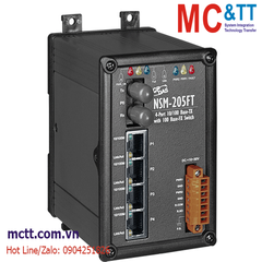 Switch công nghiệp 4 cổng Ethernet + 1 cổng Quang (Dual Fiber, Multi Mode, ST, 2KM) ICP DAS NSM-205FT CR