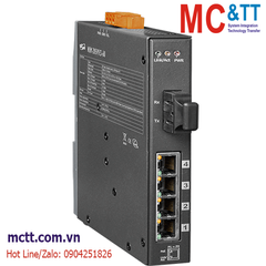 Switch công nghiệp 4 cổng PoE Ethernet + 1 cổng Quang (Dual Fiber, Single Mode, SC, 60KM) ICP DAS NSM-205PFCS-60 CR