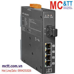 Switch công nghiệp 4 cổng PoE Ethernet + 1 cổng Quang (Dual Fiber, Single Mode, SC, 30KM) ICP DAS NSM-205PFCS CR