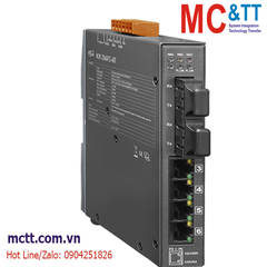 Switch công nghiệp 4 cổng Ethernet + 2 cổng Quang (Dual Fiber, Single Mode, SC, 60KM) ICP DAS NSM-206AFCS-60T CR