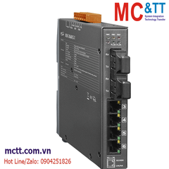 Switch công nghiệp 4 cổng Ethernet + 2 cổng Quang (Dual Fiber, Single Mode, SC, 30KM) ICP DAS NSM-206AFCS-T CR