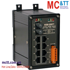 Switch công nghiệp 8 cổng Ethernet + 1 cổng Quang (Dual Fiber, Multi Mode, ST, 2KM) ICP DAS NSM-209FT CR