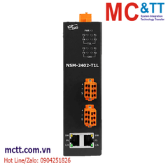 Switch công nghiệp 2 cổng Ethernet RJ45 + 4 cổng T1L Ethernet ICP DAS NSM-2402-T1L CR