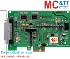 Card PCI Express 16 kênh đầu vào tương tự 16-bit tốc độ 200 kS/s + 2 kênh đầu ra tương tự 16-bit + 12 kênh I/O Digital ICP DAS PCIe-8622 CR
