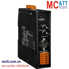 Bộ chuyển đổi Modbus Gateway 1 cổng RS-232 + 1 cổng RS-422/485 sang Ethernet + Quang (Multi Mode, ST, 2KM) ICP DAS PDS-220FT CR