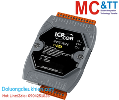 Module PoE Ethernet Modbus TCP 2 kênh đầu vào biến dạng (Strain Gauge, Load Cell)+2 kênh DI + 2 kênh DO ICP DAS PET-7016 CR