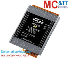 Module 2 cổng PoE Ethernet Modbus TCP 10 kênh AI + 6 kênh DI + 3 kênh Relay ICP DAS PET-7202 CR