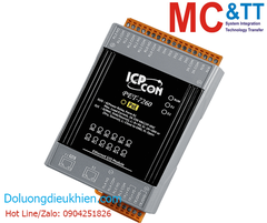 Module 2 Cổng PoE Ethernet Modbus TCP 6 kênh DI+6 kênh Power Relay ICP DAS PET-7260 CR