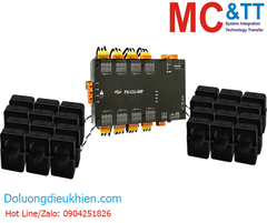 Thiết bị đo điện thông minh 3 pha 8 kênh hoặc 1 pha 24 kênh 400A RS-485 Modbus RTU ICP DAS PM-4324-400P CR