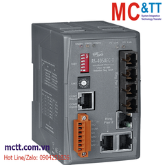 Switch công nghiệp mạch vòng 3 cổng Ethernet + 2 cổng Quang (Dual fiber, Multi Mode, SC, 2KM) ICP DAS RS-405AFC-T CR